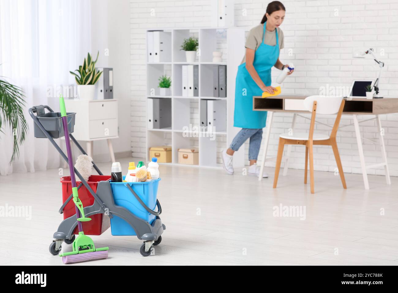 Cleaning trolley domestic hi-res stock photography and images - Alamy