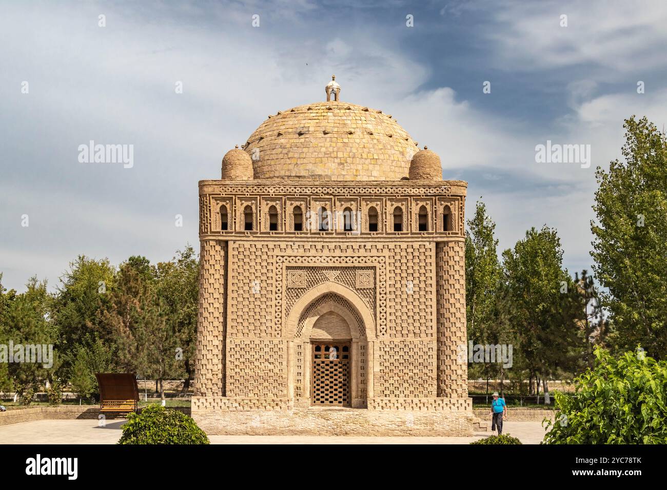 Mausoleum of Ismail Samani, also known as Ismoil Samoniy Maqbarasi and Mausoleum of Samanids, Bukhara, Uzbekistan Stock Photo