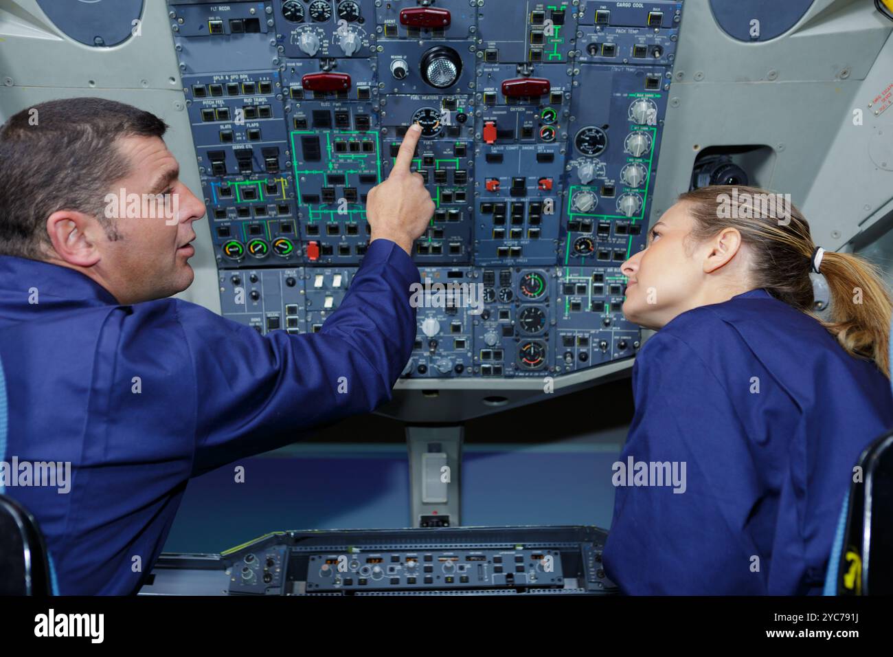 aircraft technical apprentice and trainer Stock Photo - Alamy
