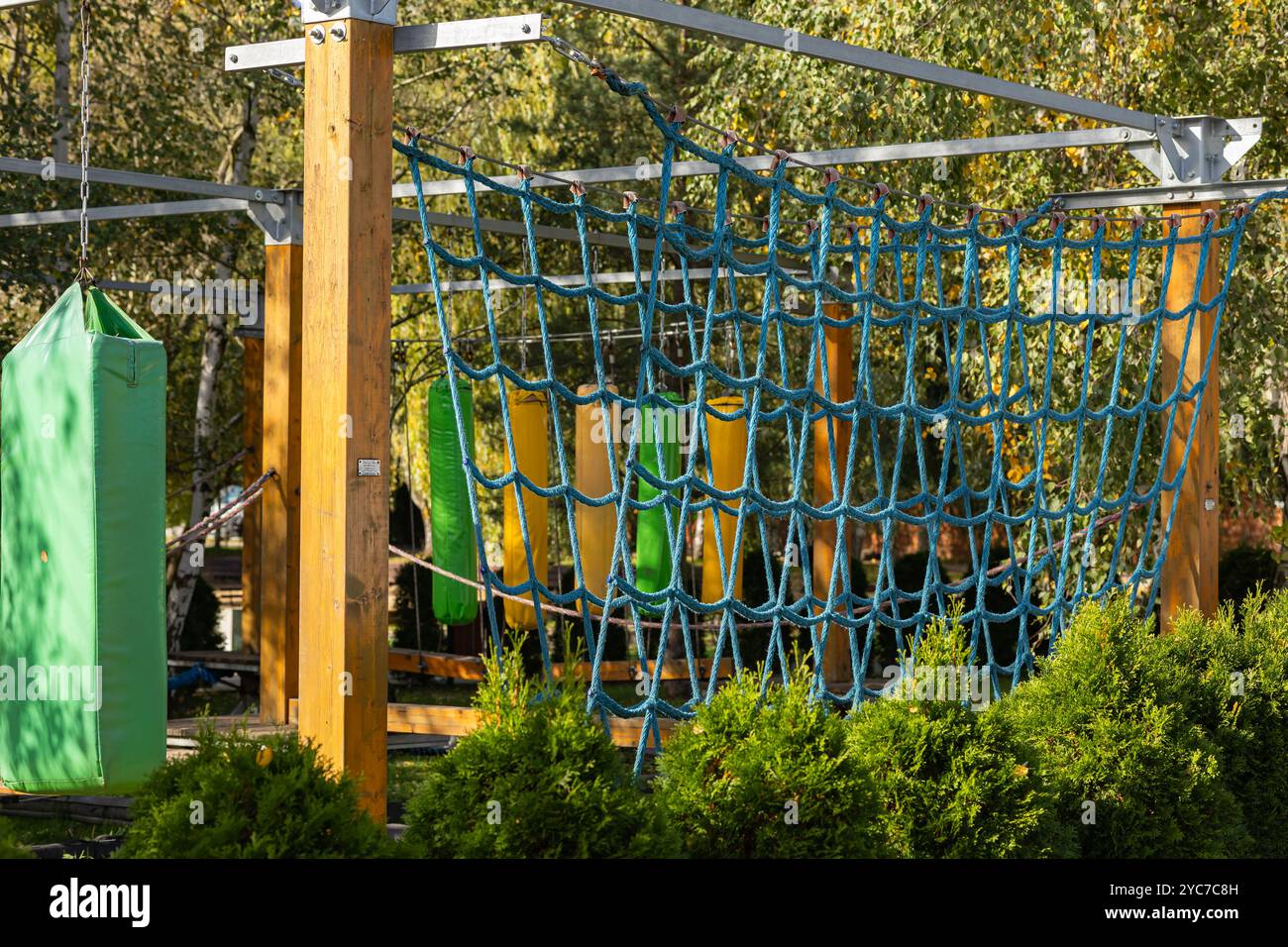 Backyard Rope Course Rope and bags hi-res stock photography and images - Alamy