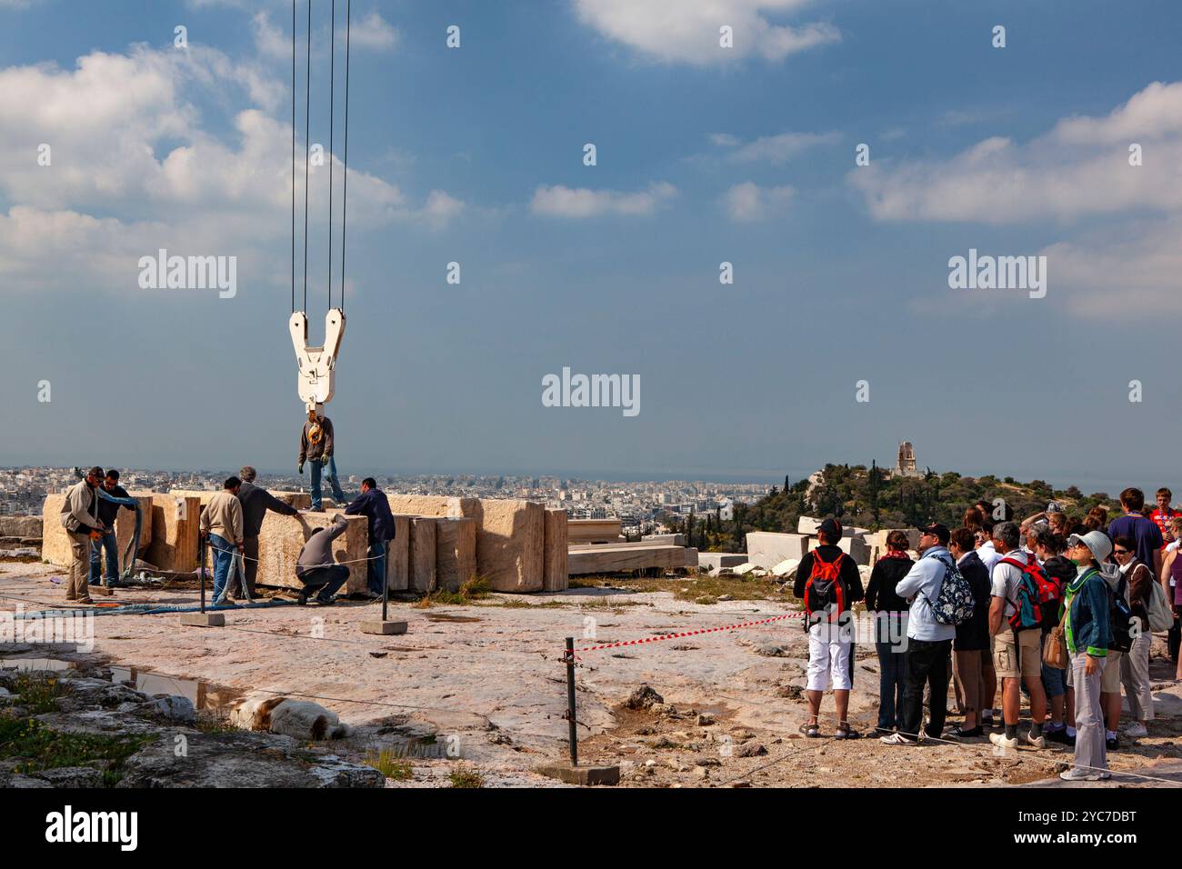 Acropolis Rebuild Rebuilding of Acropolis of Athens. Athens, Greece Stock Photo - Alamy