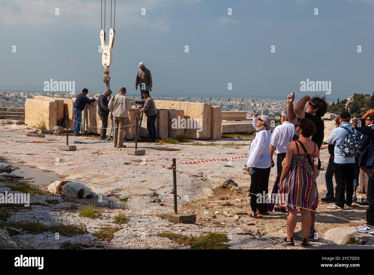 Acropolis Rebuild Rebuilding of Acropolis of Athens. Athens, Greece Stock Photo - Alamy
