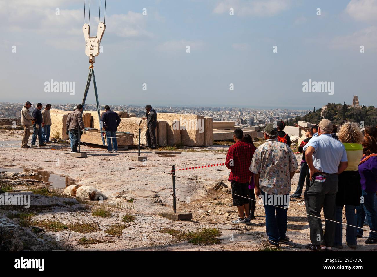 Acropolis Rebuild Rebuilding of Acropolis of Athens. Athens, Greece Stock Photo - Alamy