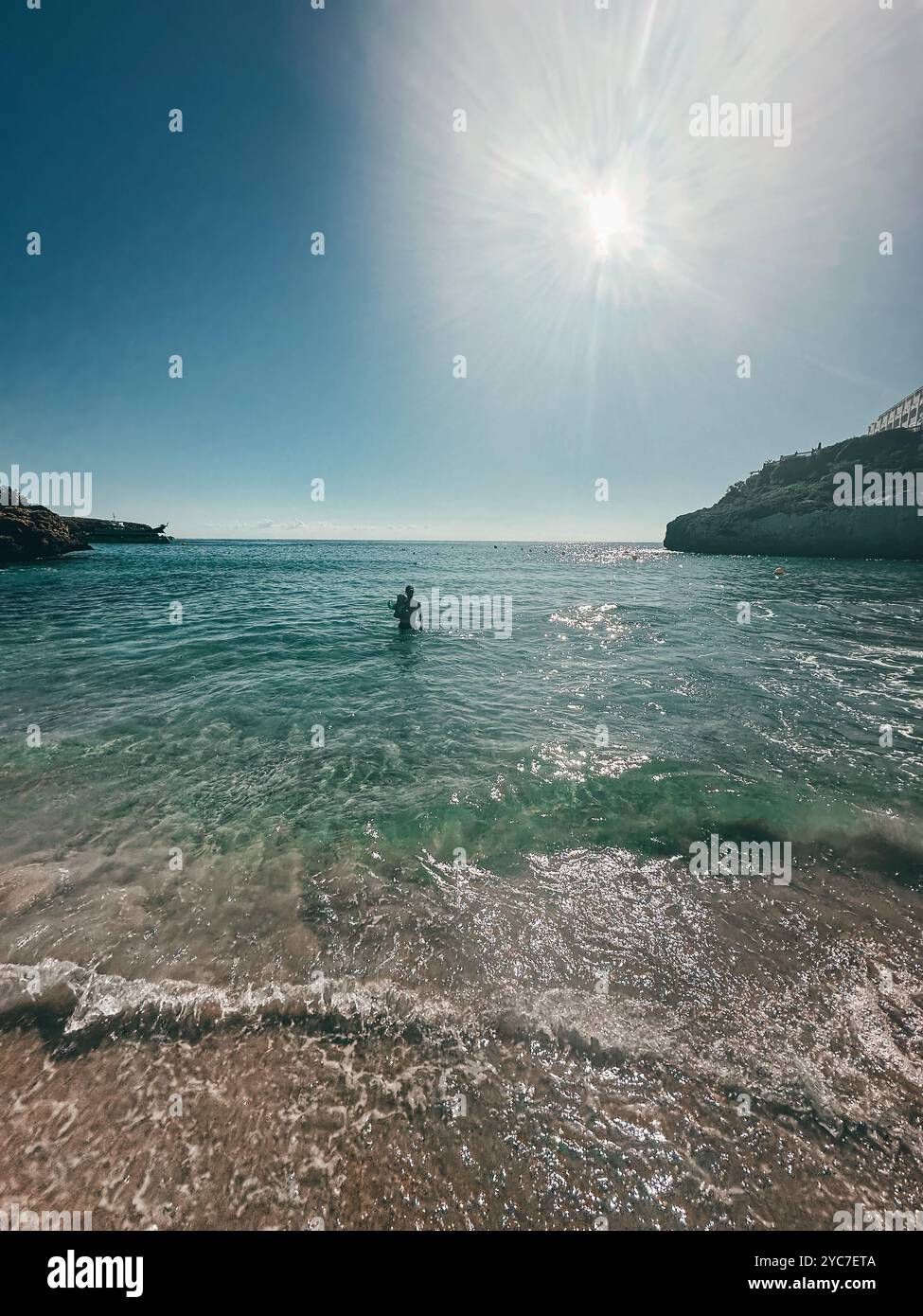 Sea picture in Palma de Majorca, Spain - Smartphone Captured Stock Image