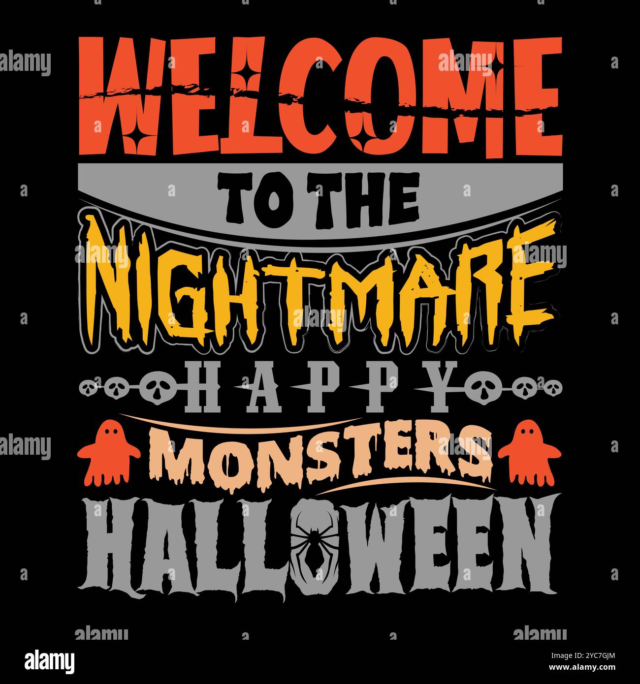 Halloween T-shirt Designs With Pumpkins, Monsters, Ghosts And Spooky