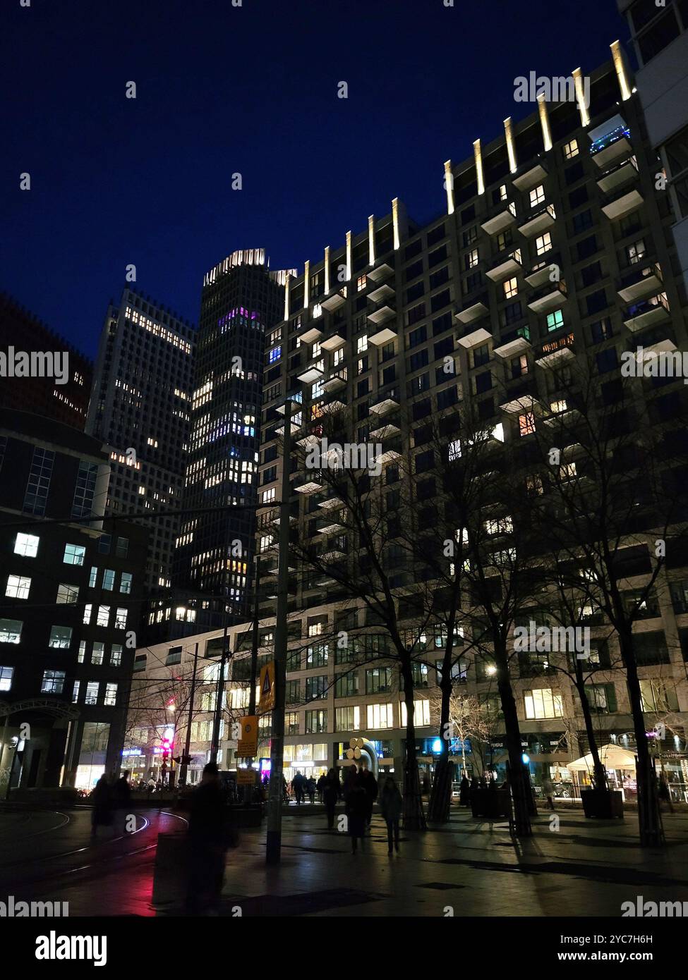 Night Life Full of Charming Lights - Smartphone Captured Stock Image