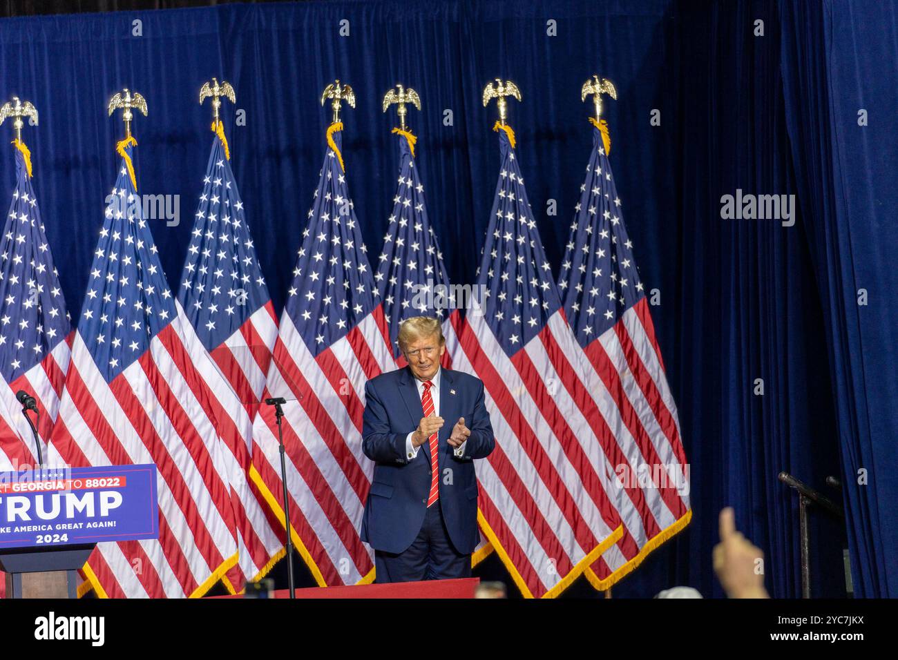 Donald Trump 2024 Presidential Candidate At A Campaign Rally In Rome Donald Trump 2024 Presidential Candidate At A Campaign Rally In Rome