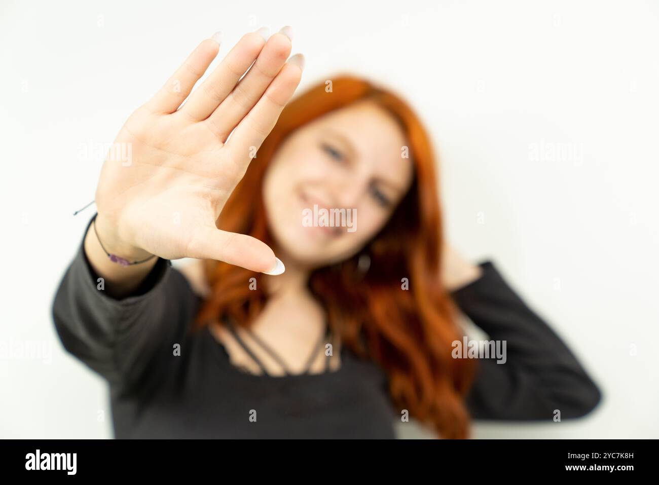 Fashion portrait young redhead model hi-res stock photography and ...