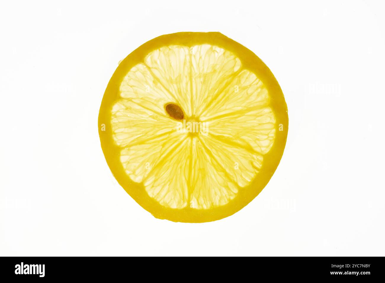 Macro  photo of a lemon fruit slice Stock Photo