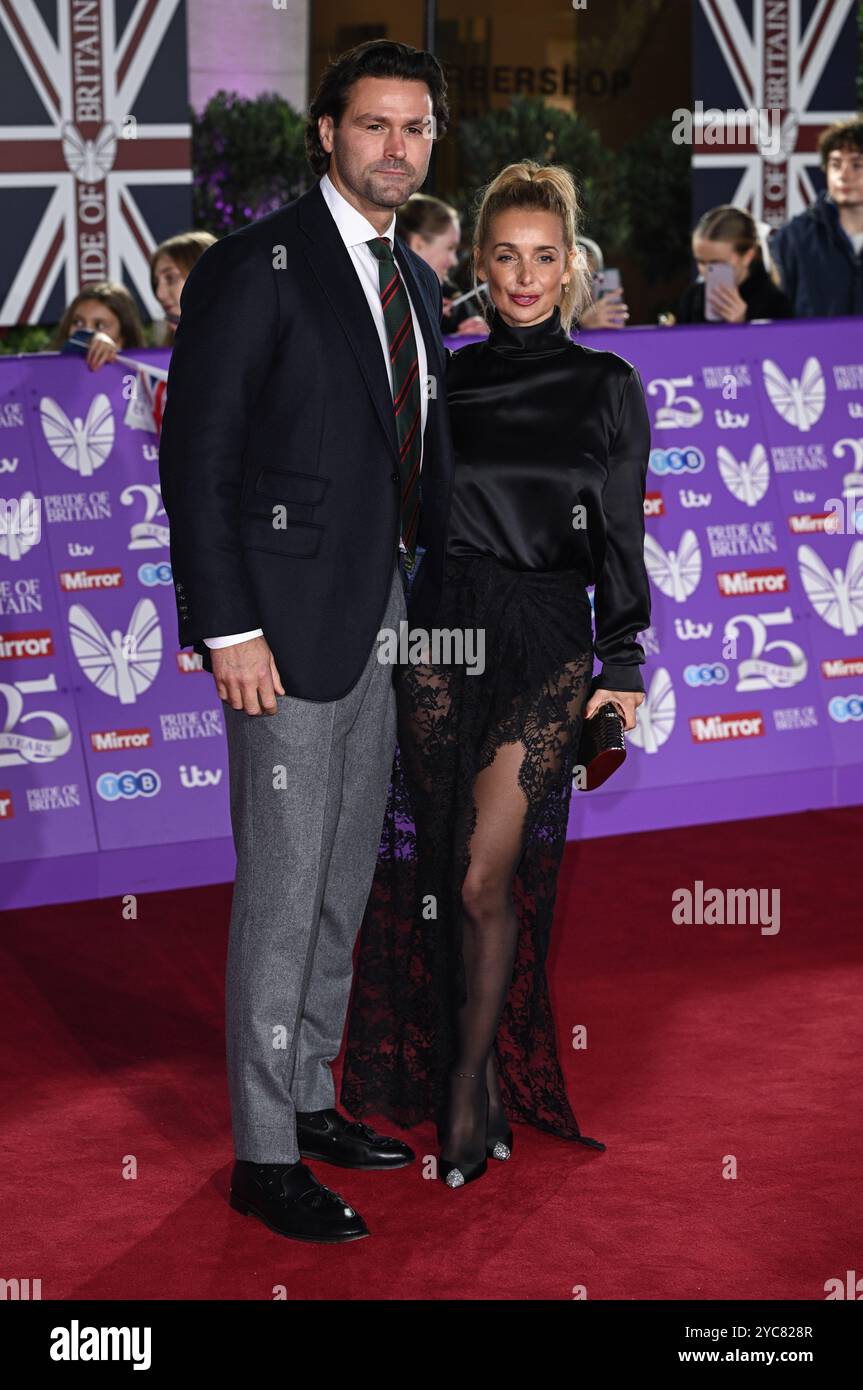 London, UK. October 21st, 2024. Drew Michael and Louise Redknapp