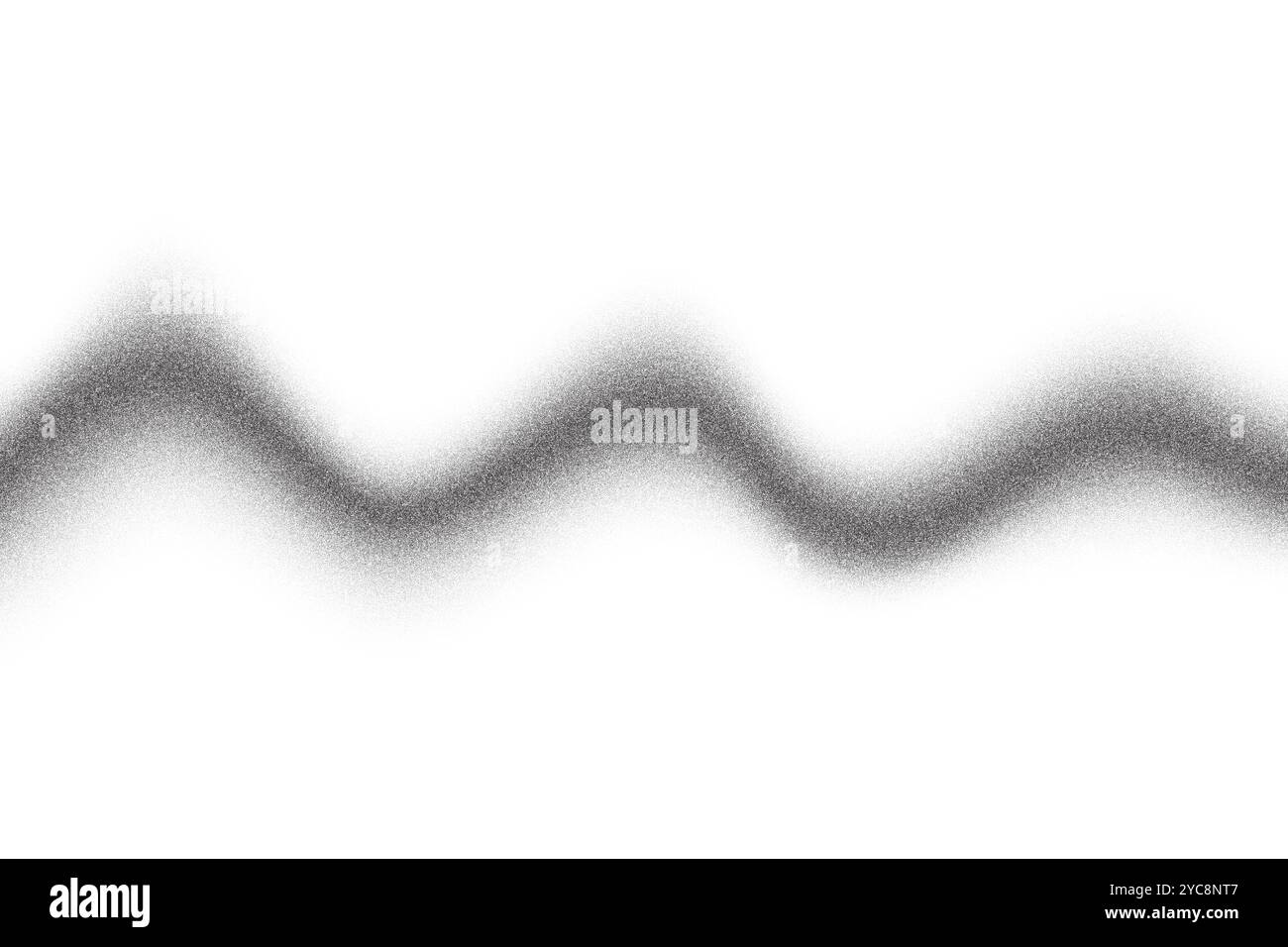 Wavy halftone abstract background. Vector dotted gradient graphic. Textured black stripe gradation. Dynamic flowing curve element Stock Vector