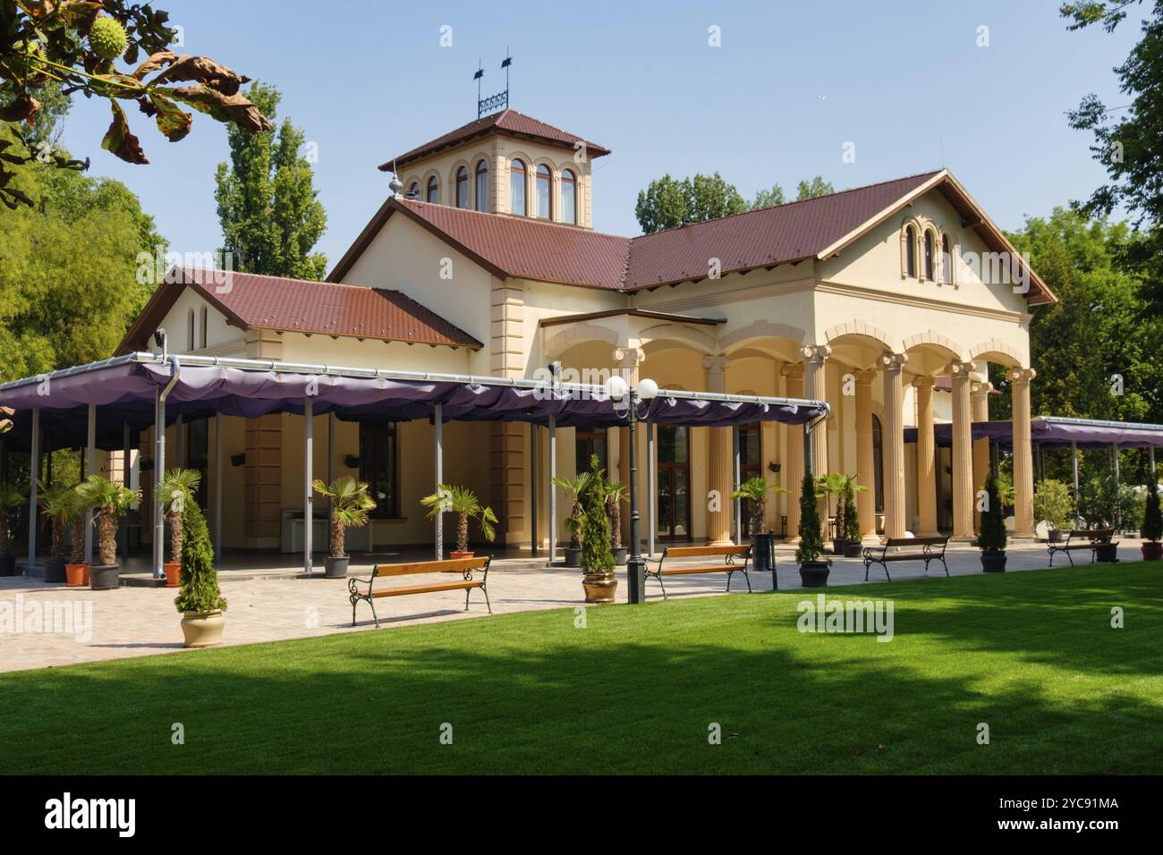 The renovated Casino building on Margaret Island, Budapest, Hungary, Europe Stock Photo