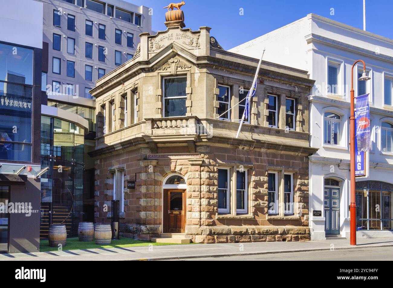 Former Cascade Brewery Office on Collins Street in the CBD, Hobart, Tasmania, Australia, Oceania Stock Photo