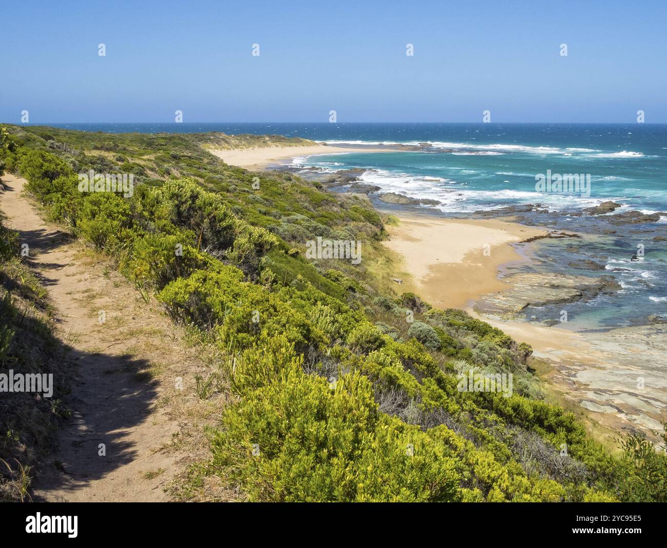 Track on the Great Ocean Walk, Crayfish Bay, Victoria, Australia, Oceania Stock Photo