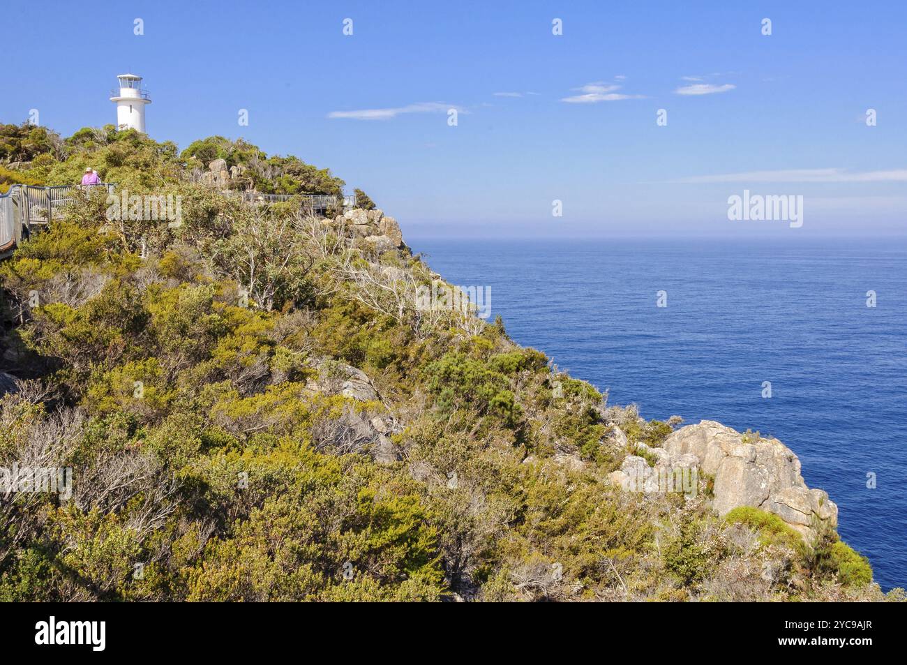 An unmanned, automatic lighthouse in the Freycinet National Park, Cape ...
