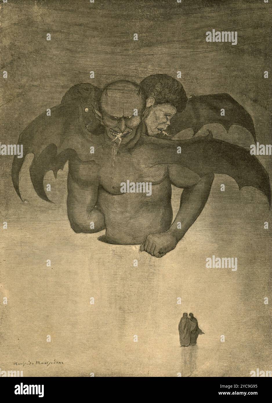 Italian poet Dante Alighieri's journey through the afterlife, Hell ...