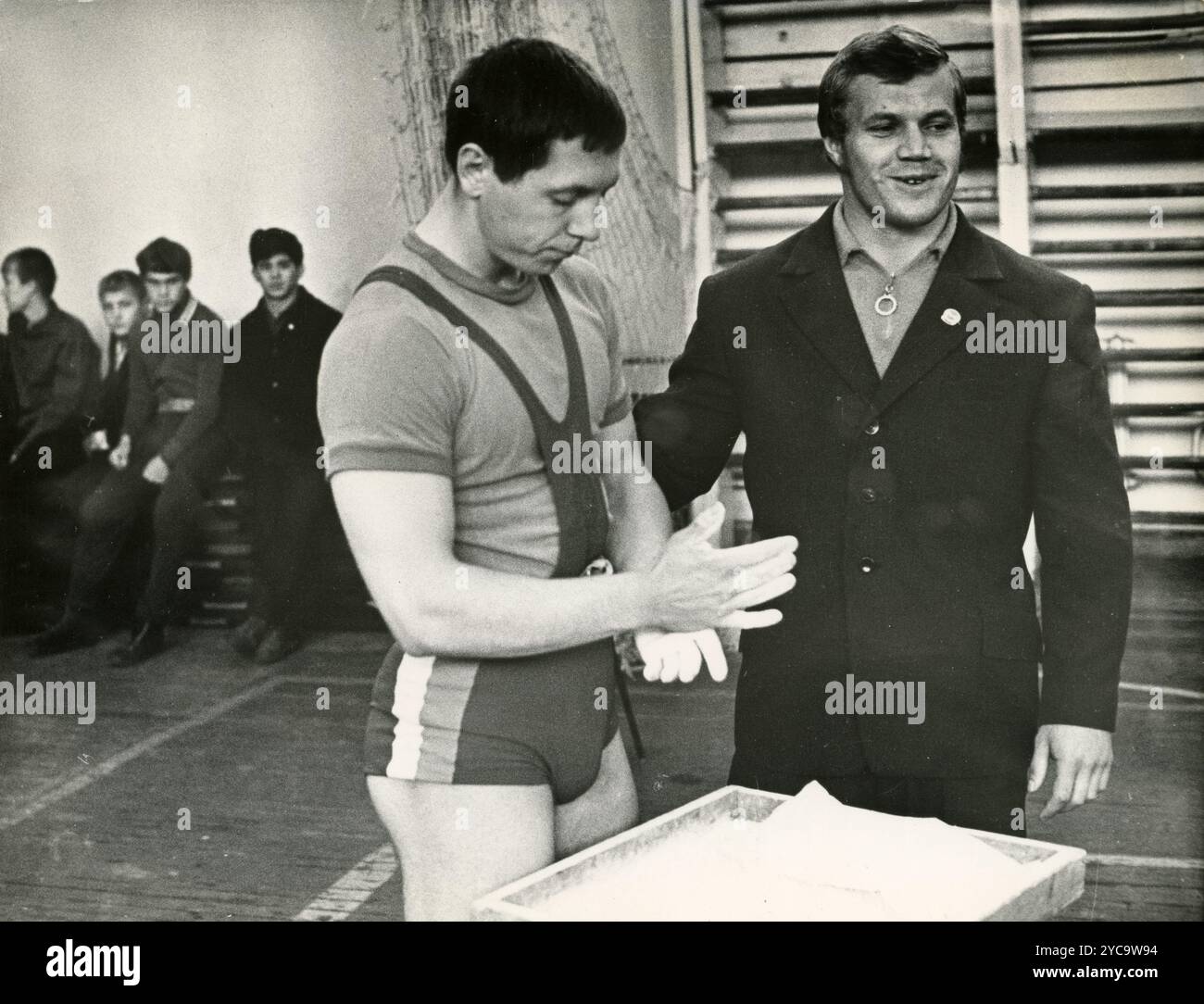Soviet Professional Weightlifter Viktor Mironov And Vasily Kolotov soviet-professional-weightlifter-viktor-mironov-and-vasily-kolotov