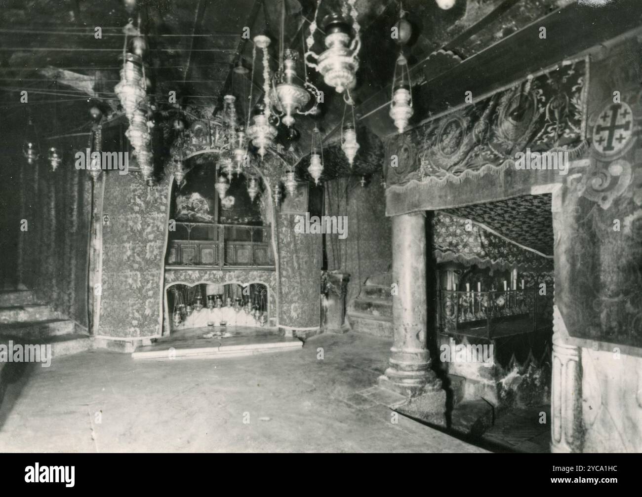 View of the Grotto of the Nativity, Bethlehem 1940s Stock Photo - Alamy