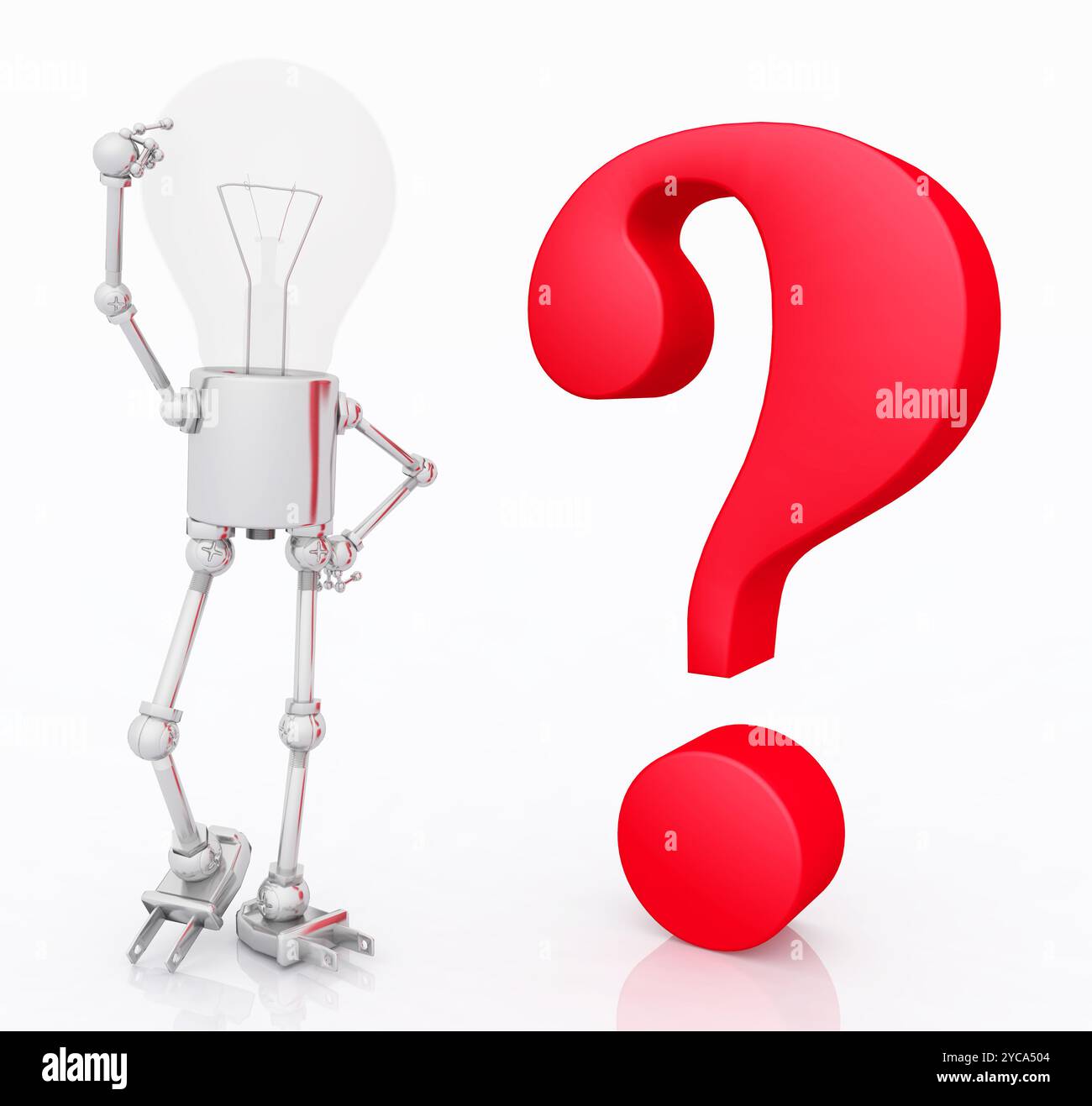 Light bulb figure with question mark Stock Photo - Alamy