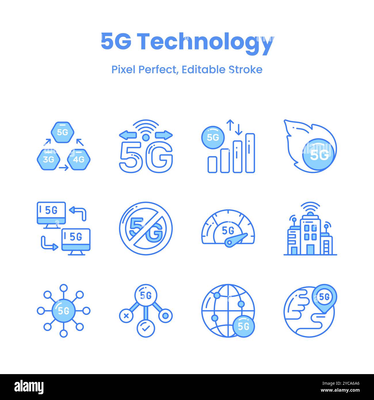 Elevate your design game with our 5G network icons Infuse your projects ...