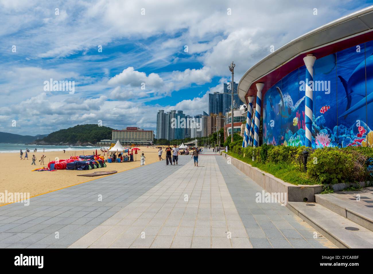 Haeundae Beach in Busan, South Korea Stock Photo