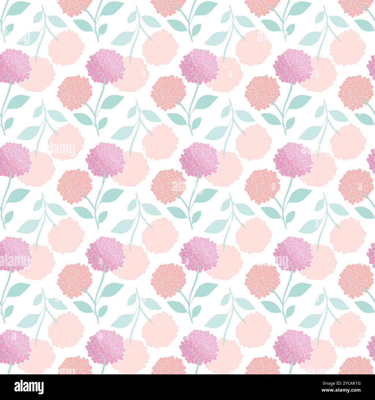 Hydrangeas repeat pattern vector design Stock Vector Image & Art - Alamy