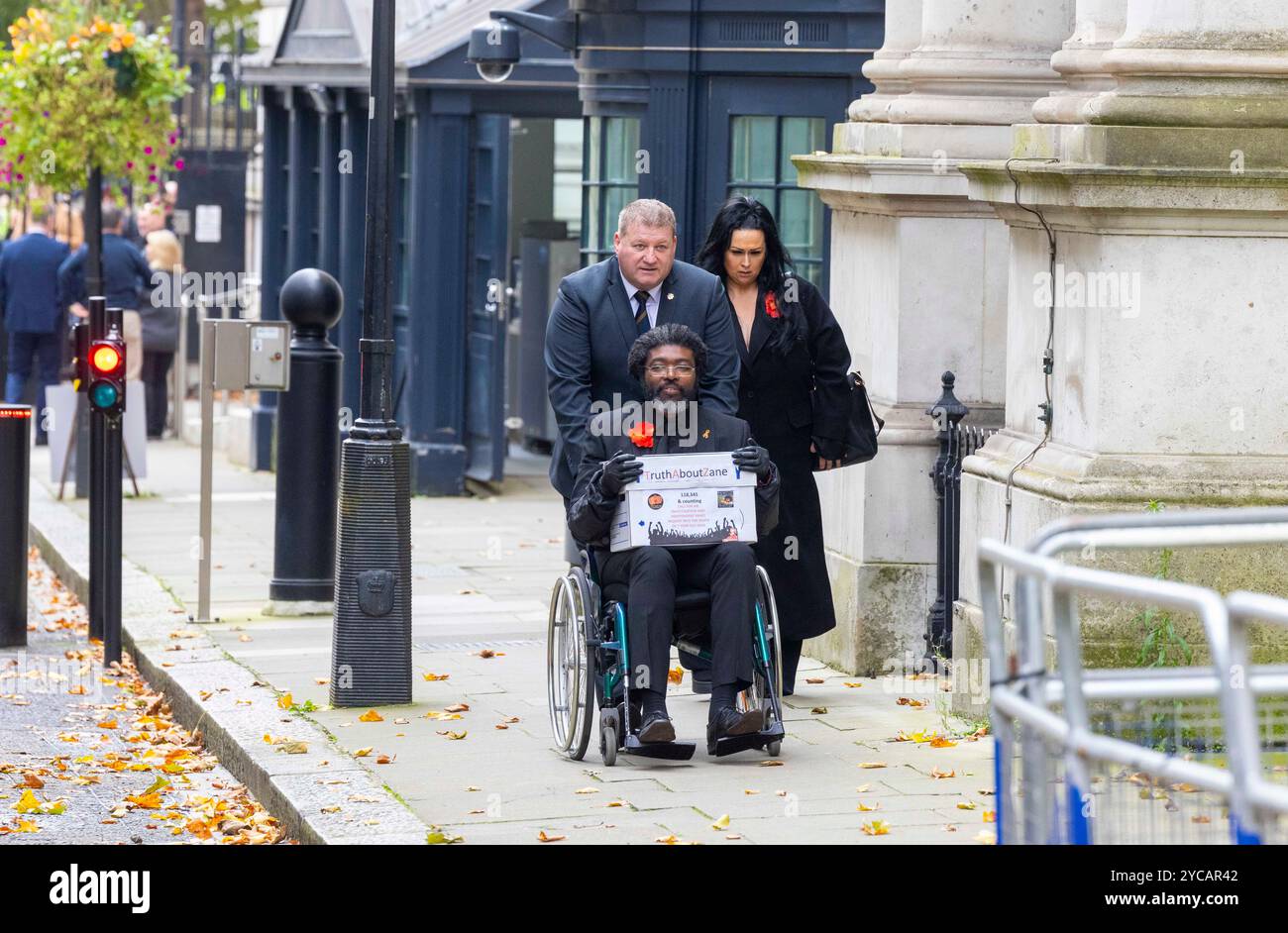 London, UK 21 Oct 2024 Zane’s parents, Kye Gbangbola and Nicole Lawler