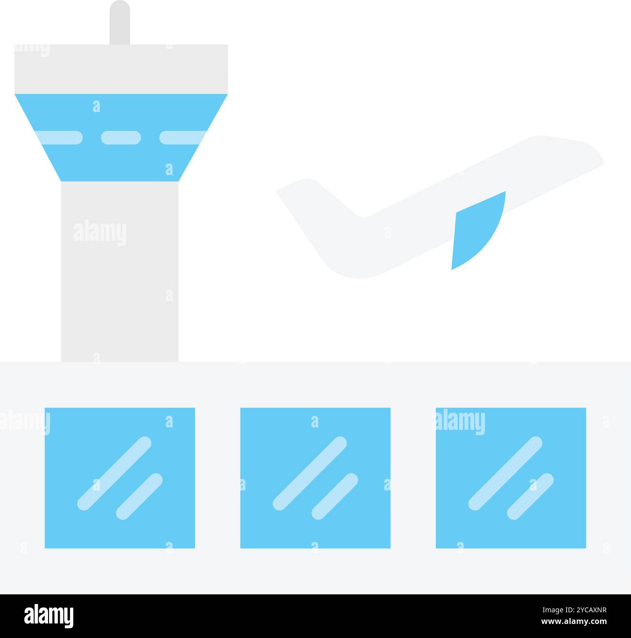 Airport icon vector image. Suitable for mobile application web application and print media. Stock Vector