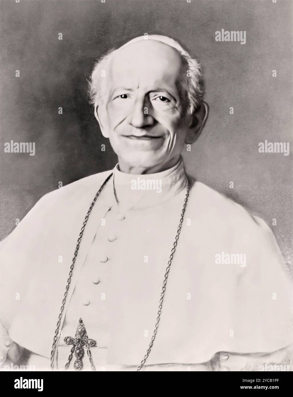 Pope Leo XIII portrait in 1898 - (  Gioacchino Vincenzo Raffaele Luigi Pecci) -2 March 1810 – 20 July 1903 Stock Photo