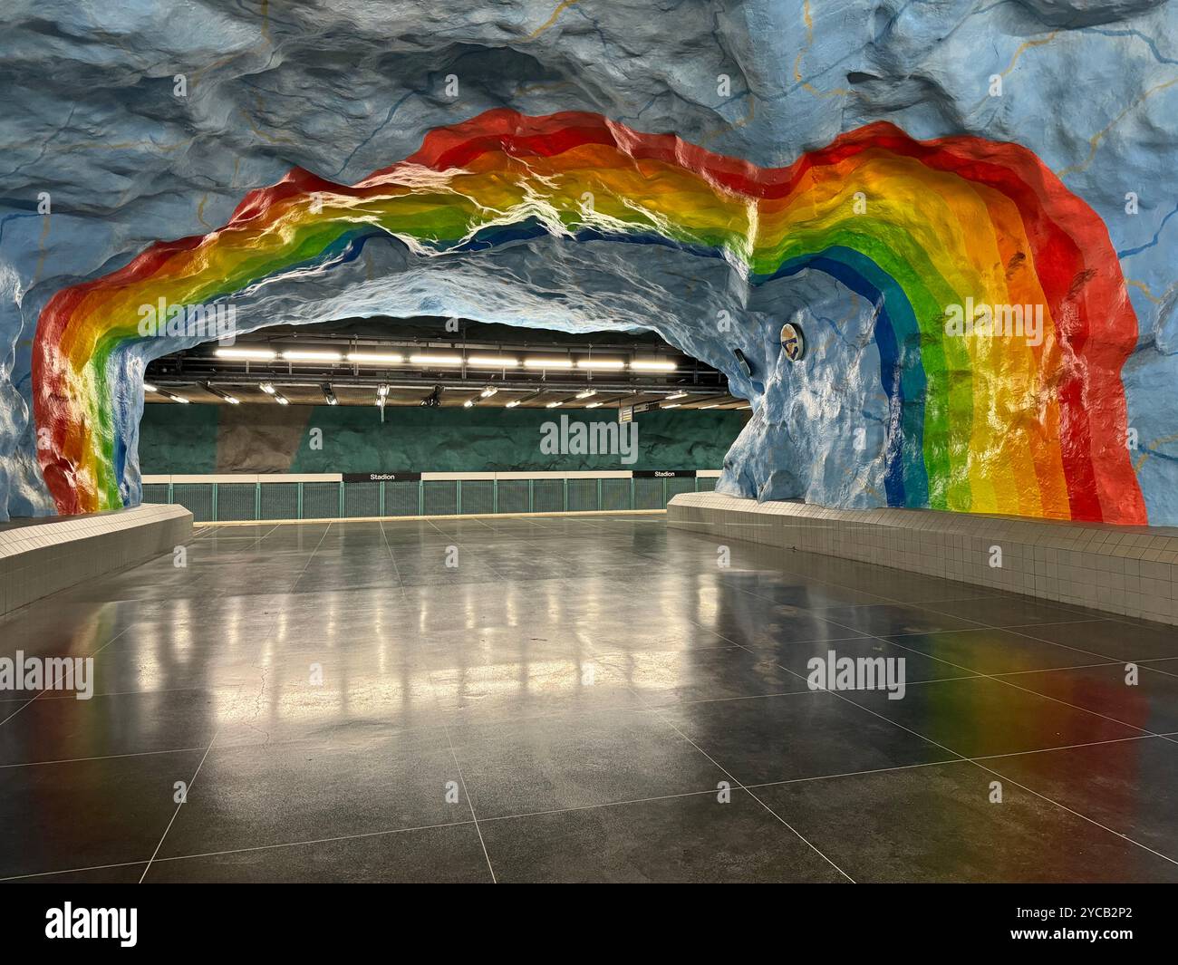 Stockholm Underground Railway - Smartphone Captured Stock Image