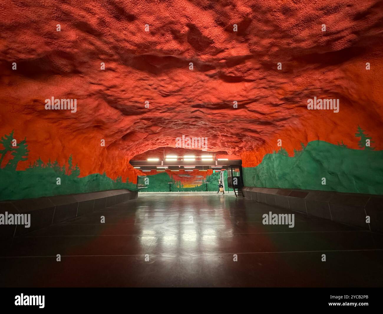 Stockholm Underground Railway - Smartphone Captured Stock Image
