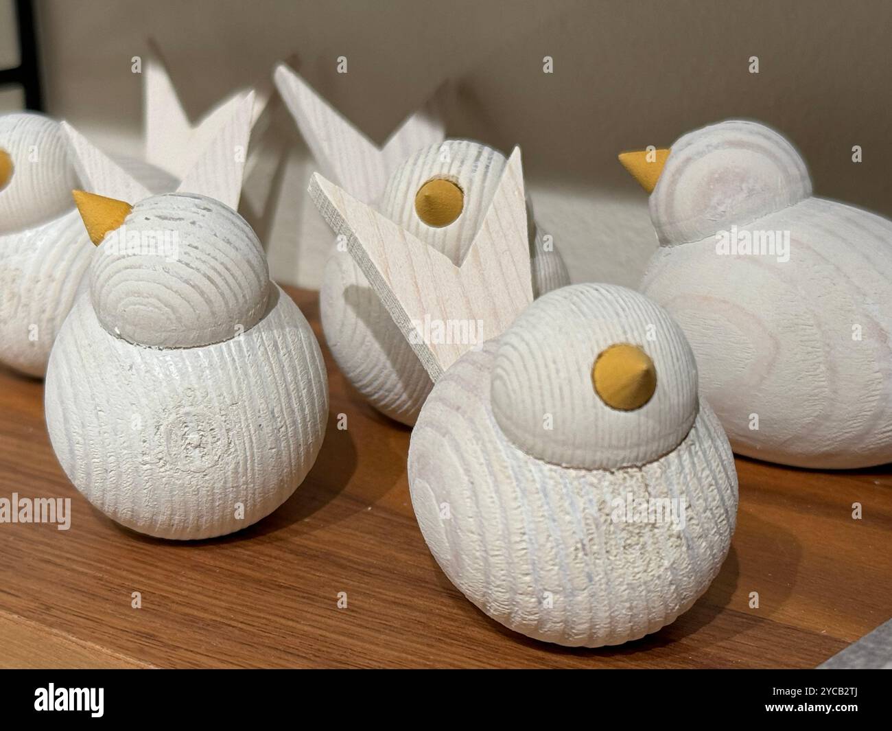 Wooden bird decorations - Smartphone Captured Stock Image