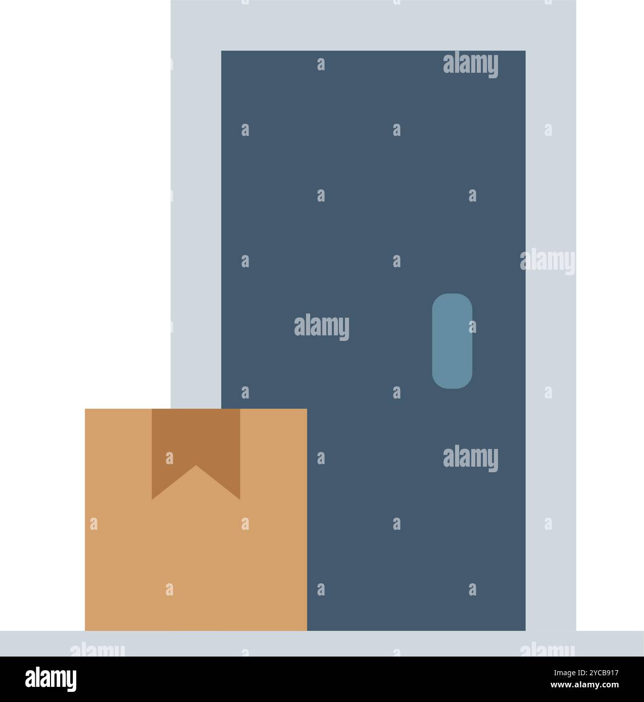 Door Delivery icon vector image. Suitable for mobile application web application and print media. Stock Vector