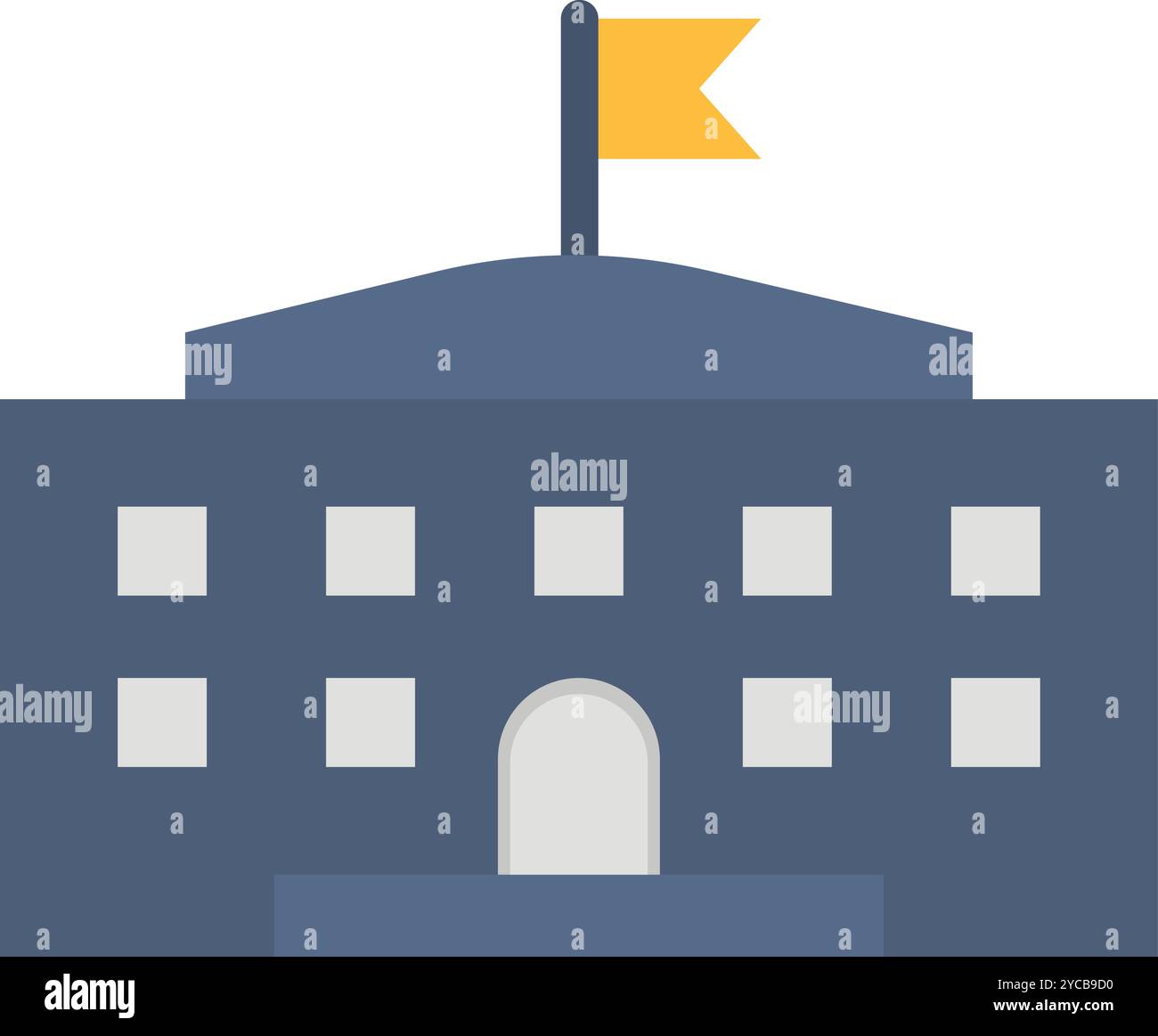 Embassy icon vector image. Suitable for mobile application web application and print media. Stock Vector