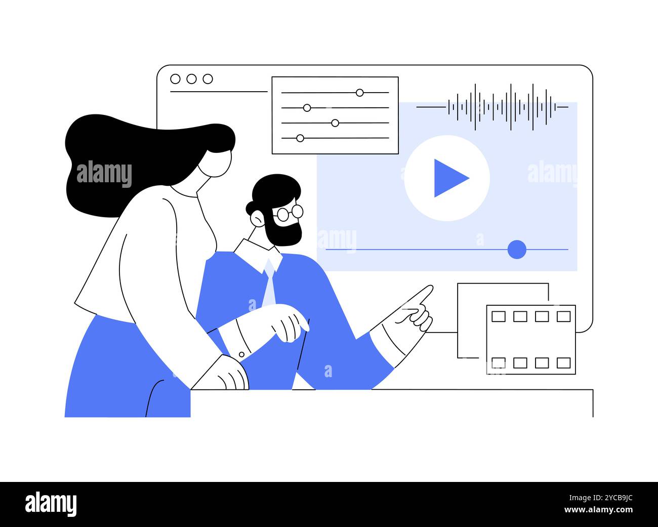 Interface video editing software Stock Vector Images - Alamy
