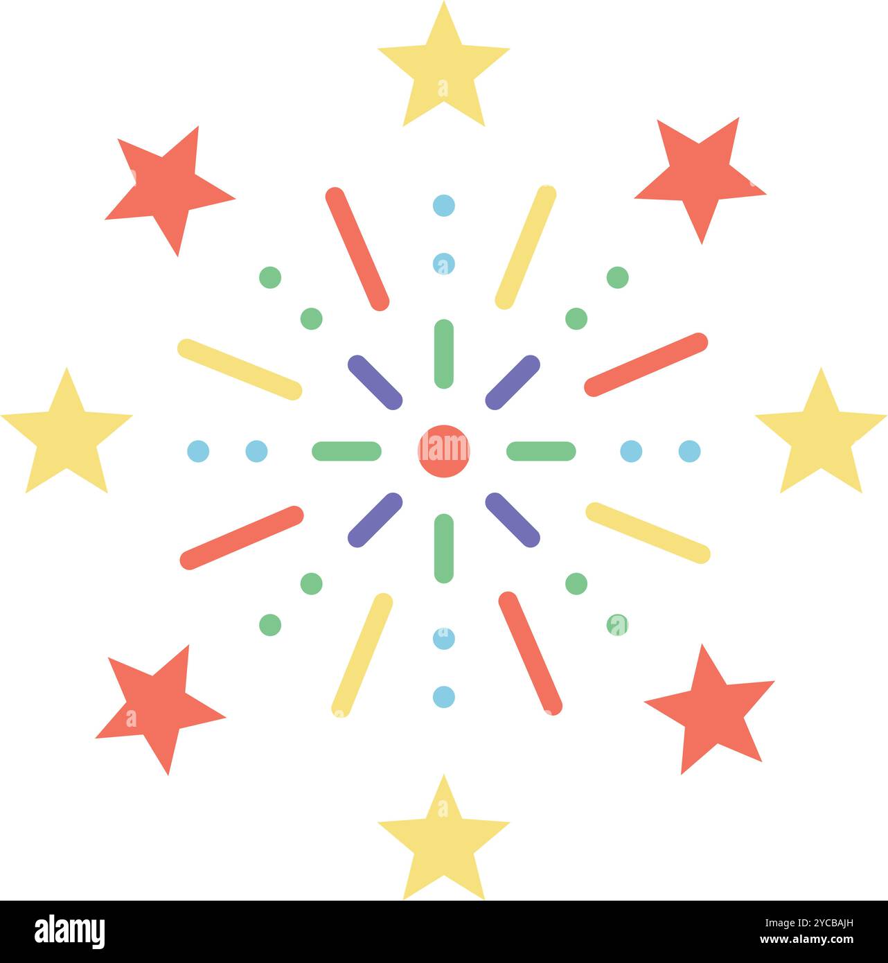 Fireworks icon vector image. Suitable for mobile application web application and print media. Stock Vector