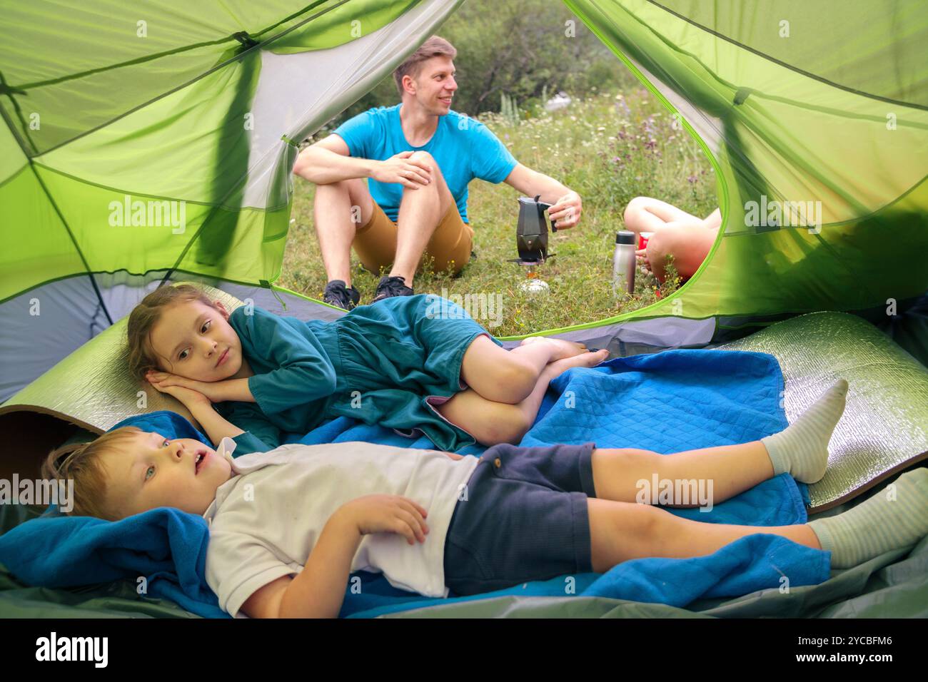 Enjoying a camping adventure hi-res stock photography and images - Alamy
