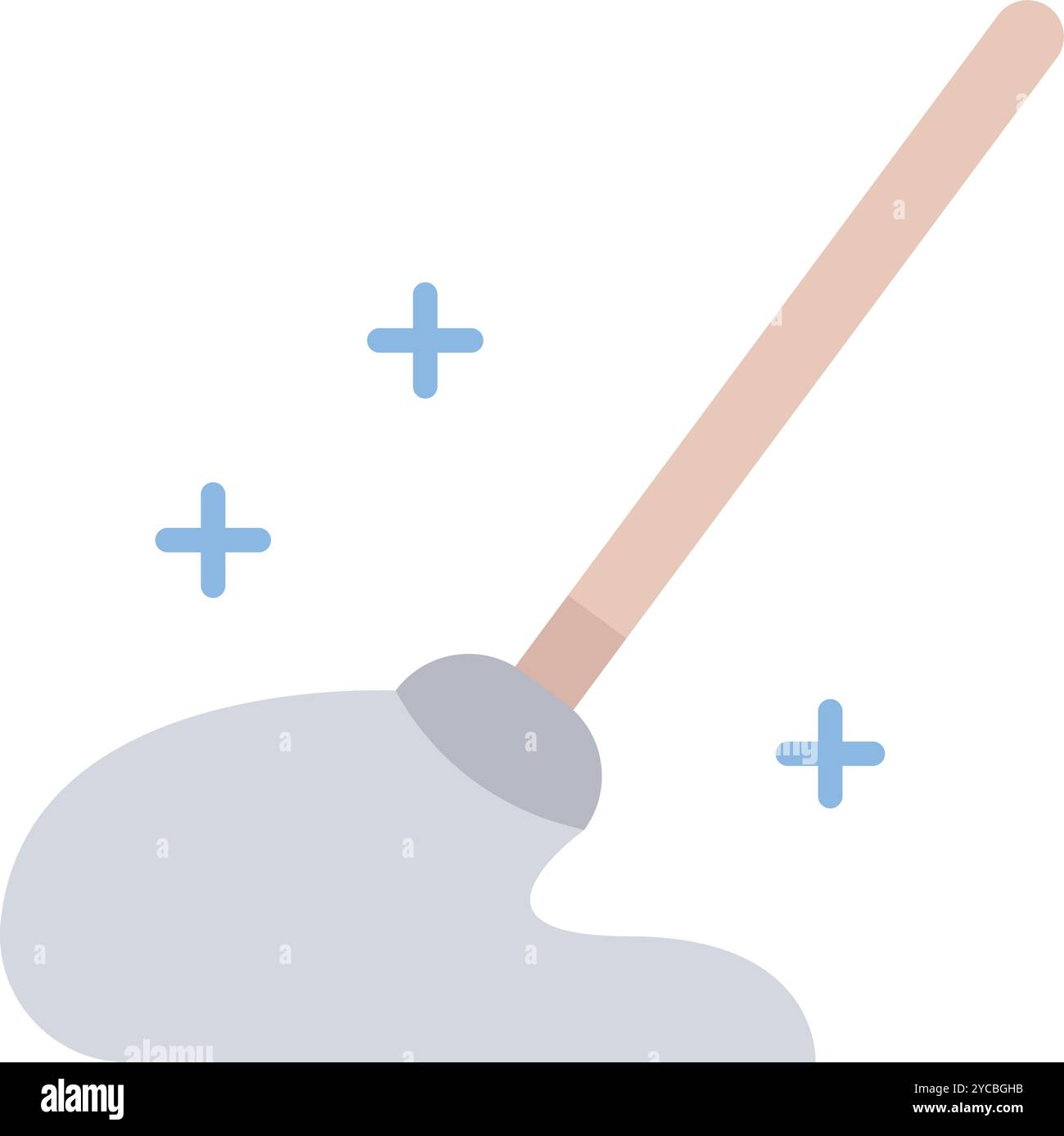 Mop icon vector image. Suitable for mobile application web application and print media. Stock Vector