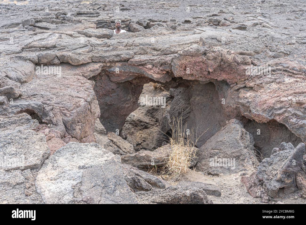 Volcanic landscape near the active volcano Mount Erta Ale, Ethiopia
