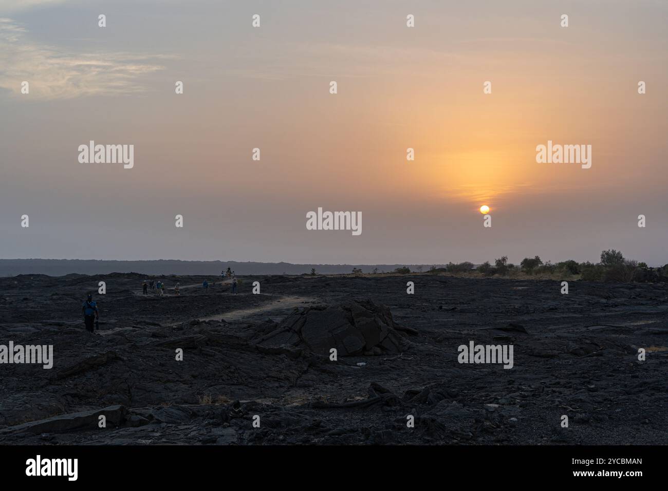 Volcanic landscape near the active volcano Mount Erta Ale, Ethiopia