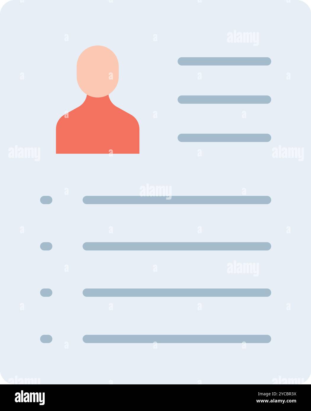 Resume icon vector image. Suitable for mobile application web application and print media. Stock Vector