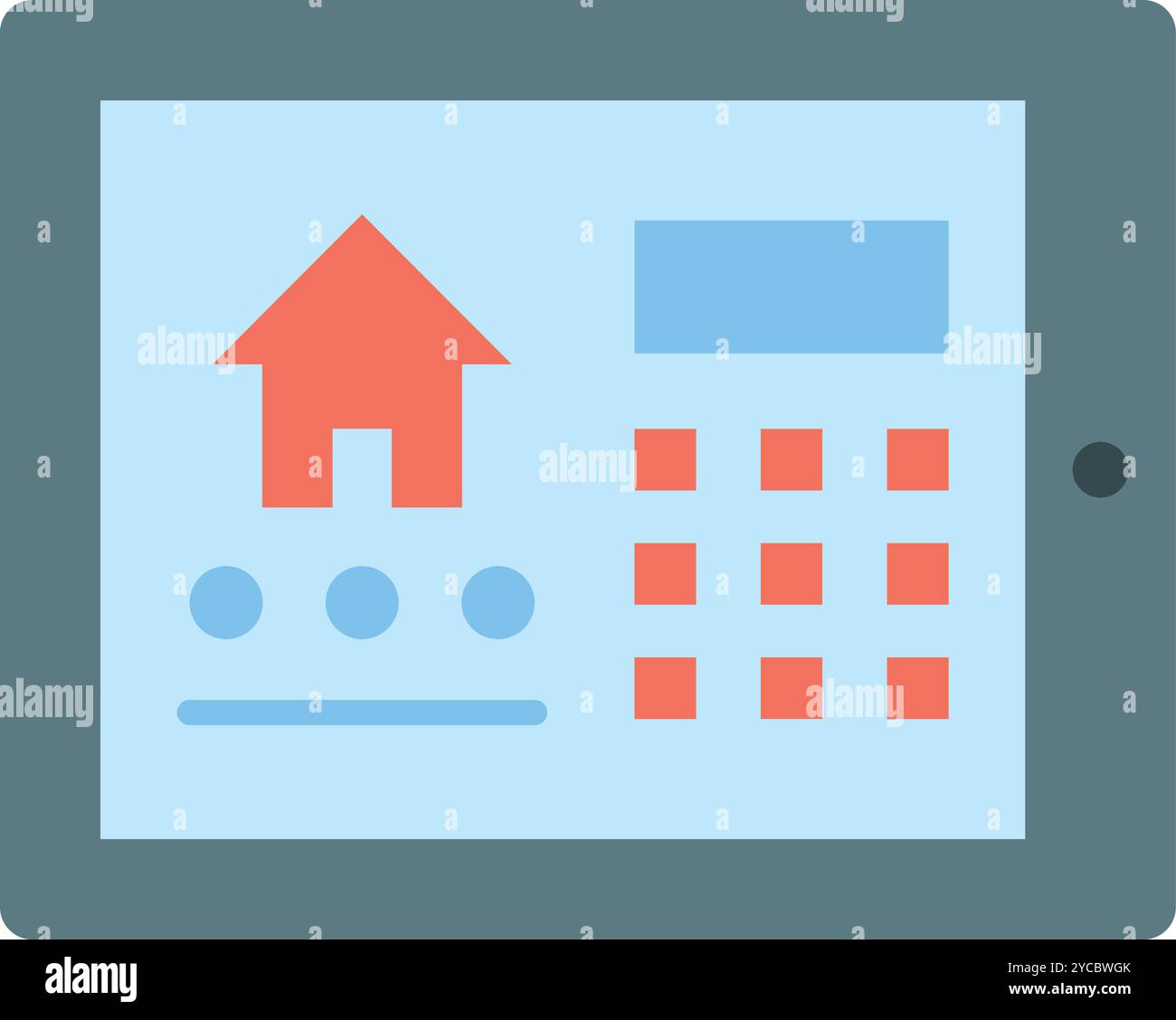 Tablet Controller icon vector image. Suitable for mobile application web application and print media. Stock Vector
