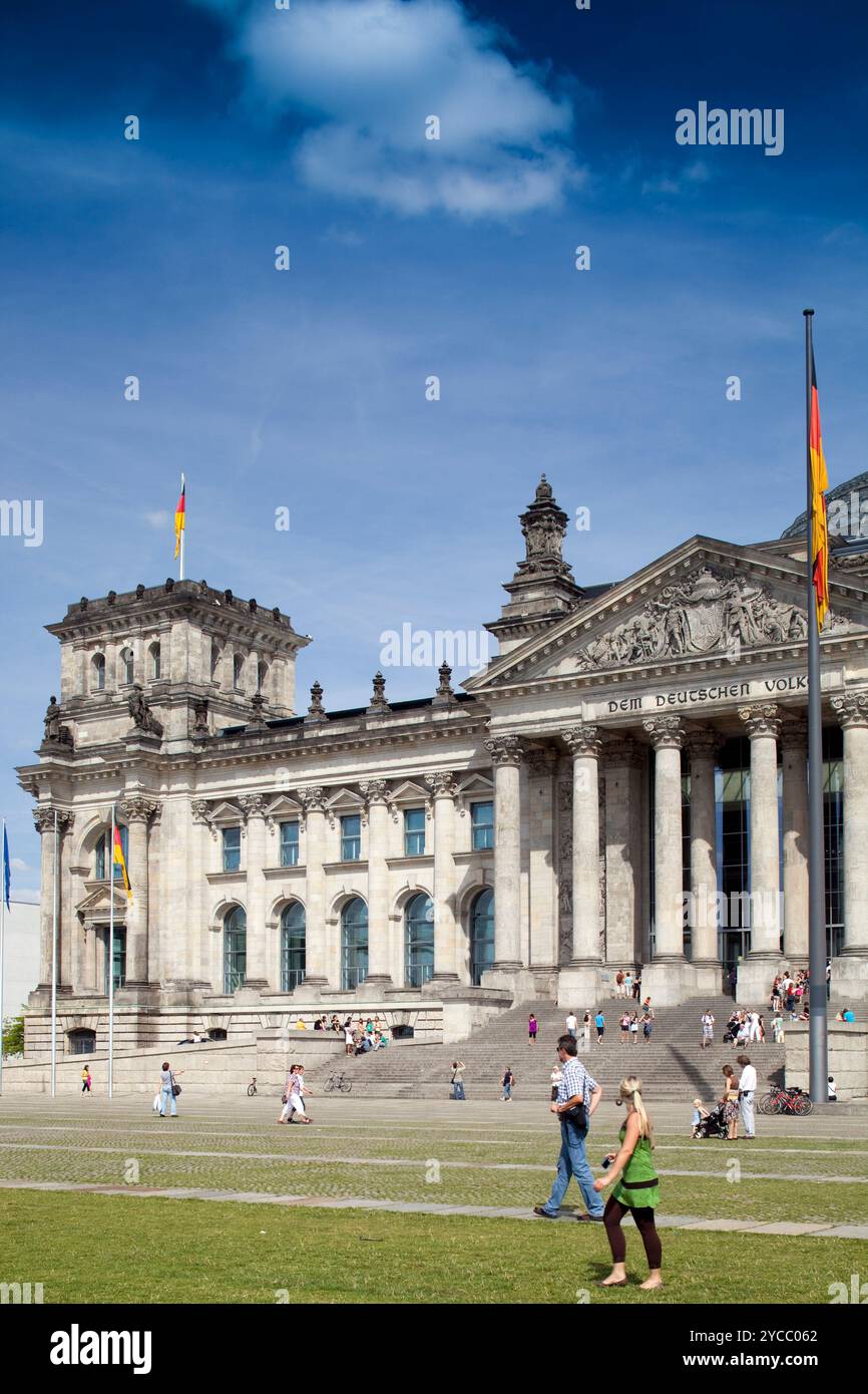 Berlin, Germany, July 29 2009, The impressive Reichstag building ...
