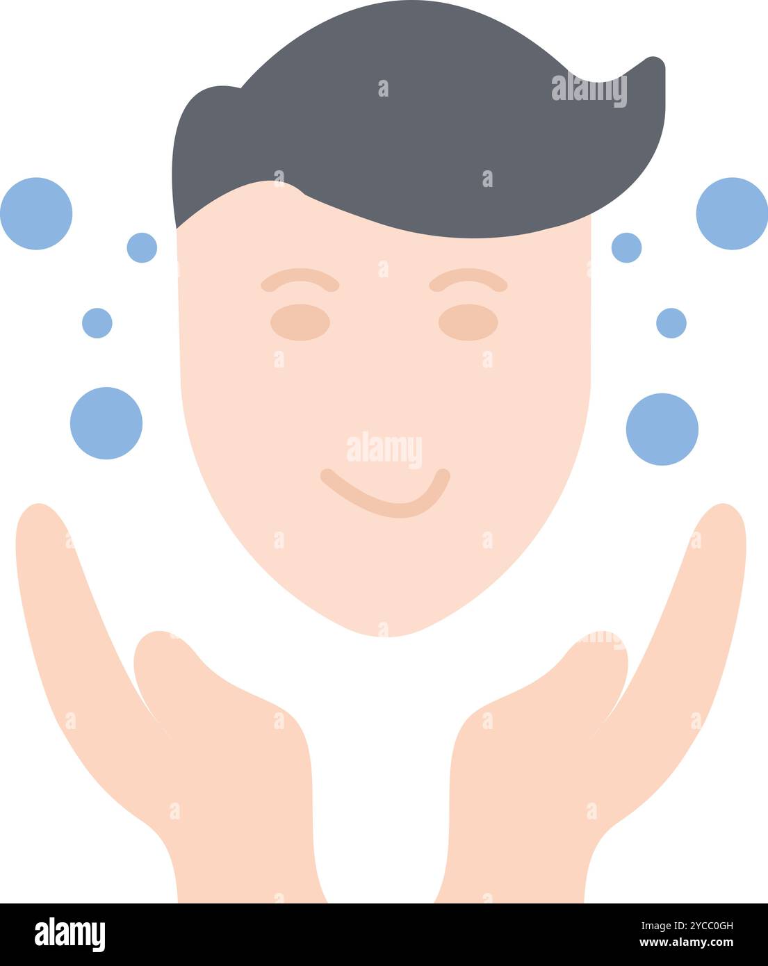 Wash Face icon vector image. Suitable for mobile application web application and print media. Stock Vector