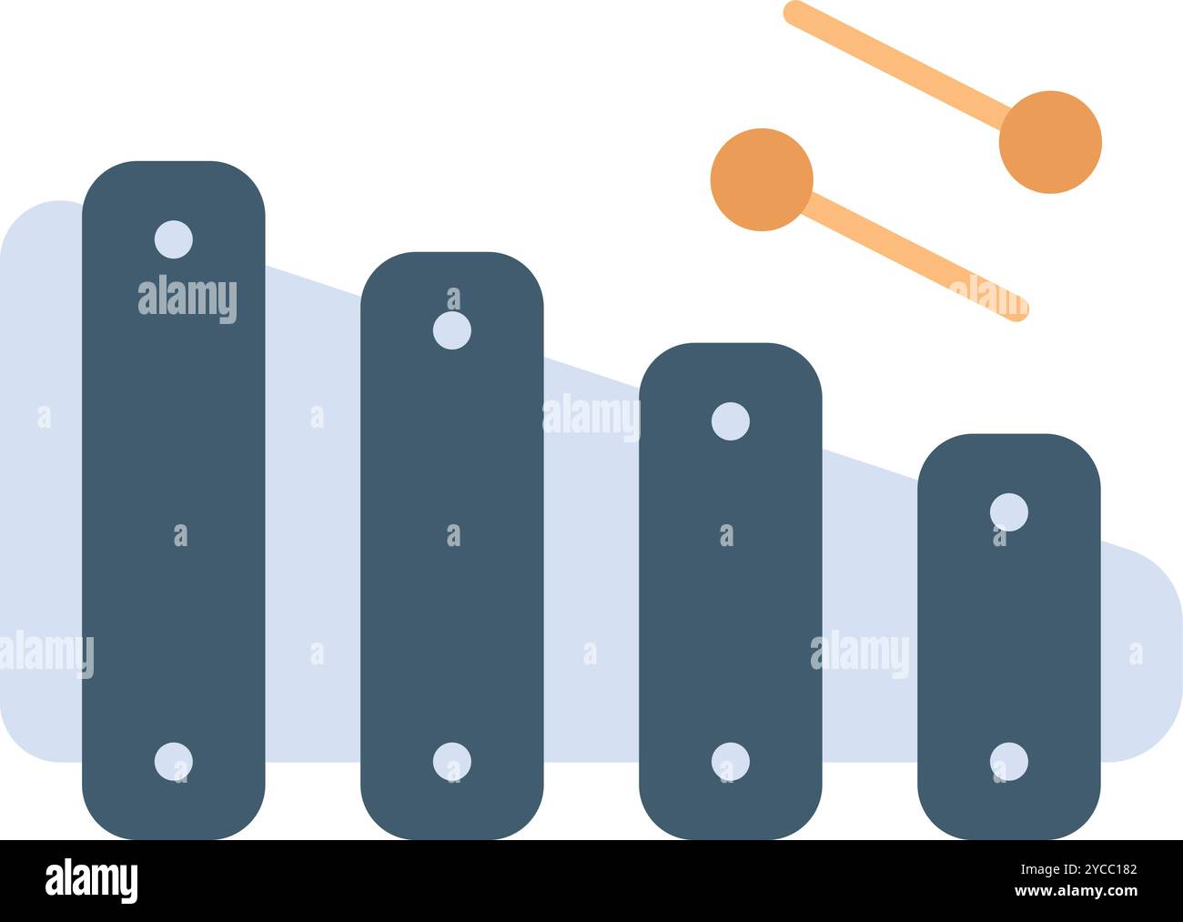 Xylophone icon vector image. Suitable for mobile application web application and print media. Stock Vector