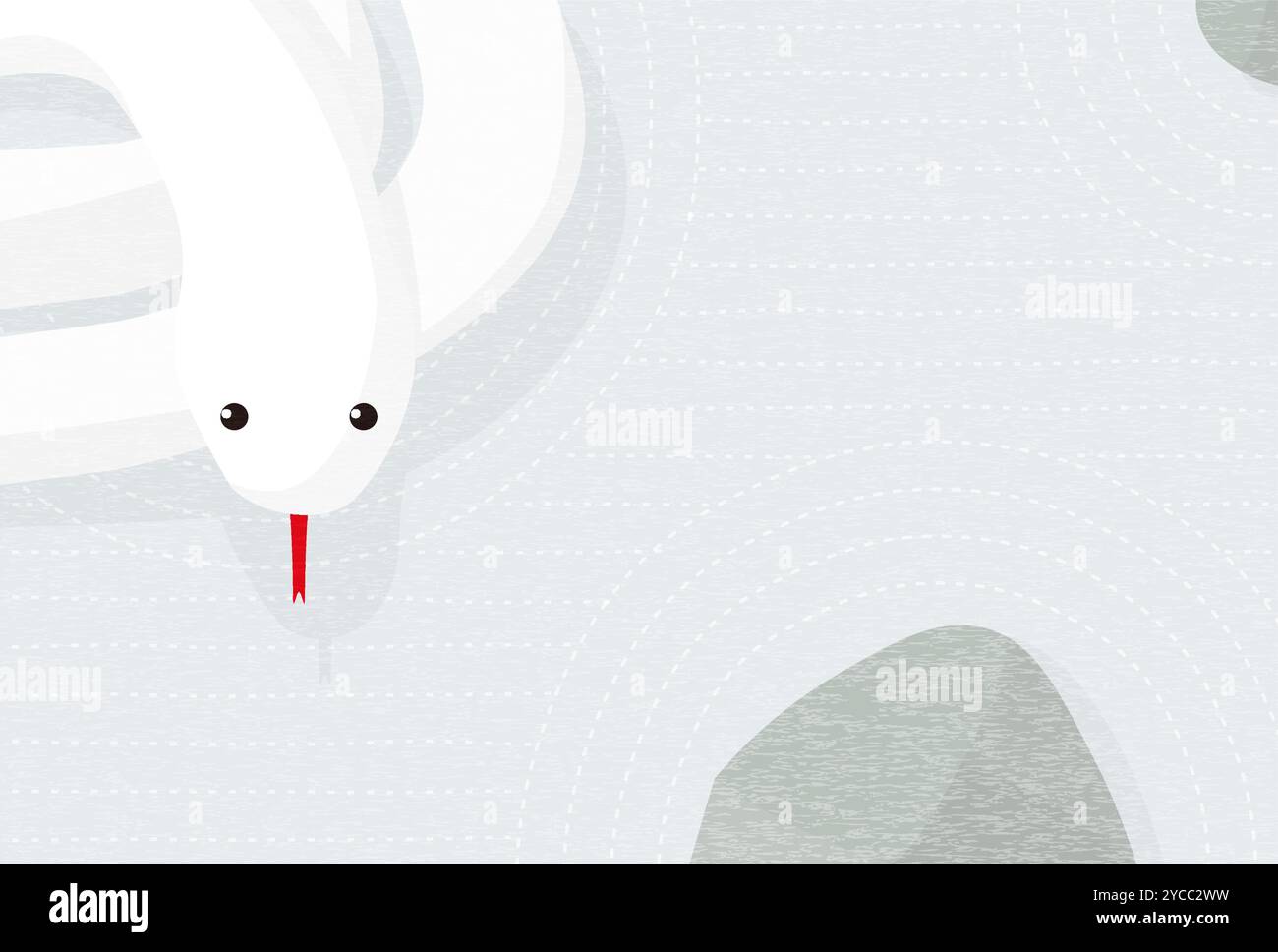 Japanese-style New Year's card for the year of the Snake 2025, Japanese ...
