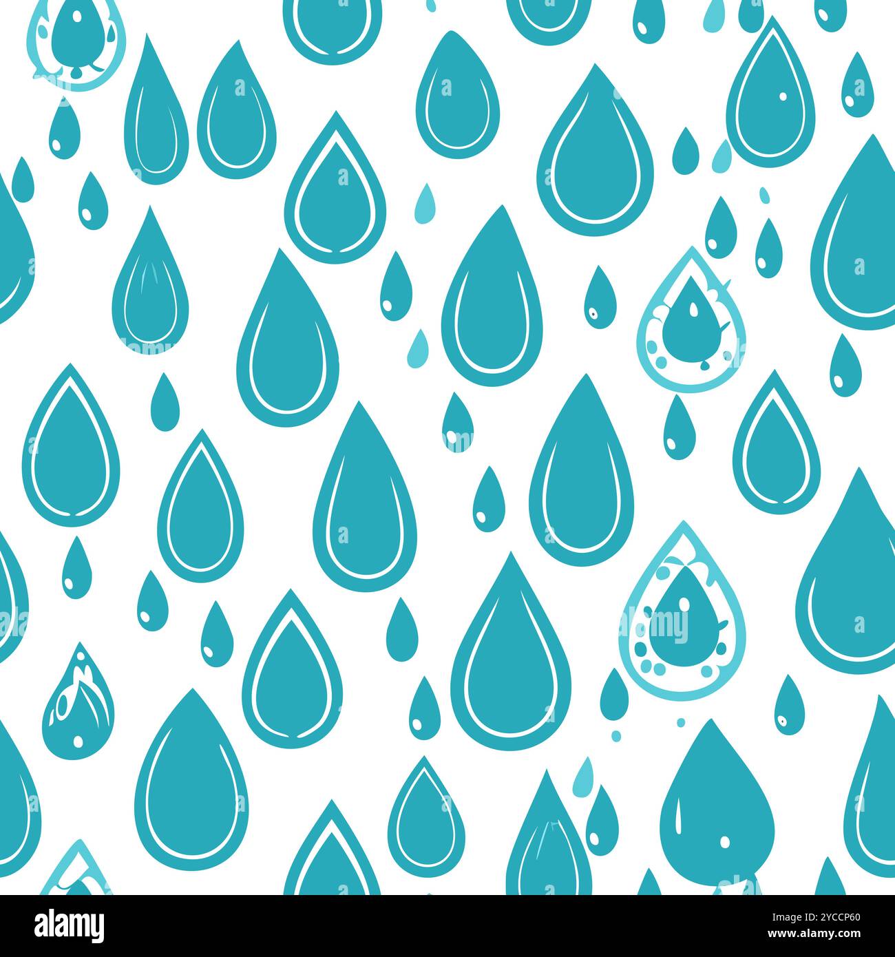 Raindrops seamless pattern vector Cut Out Stock Images & Pictures - Alamy