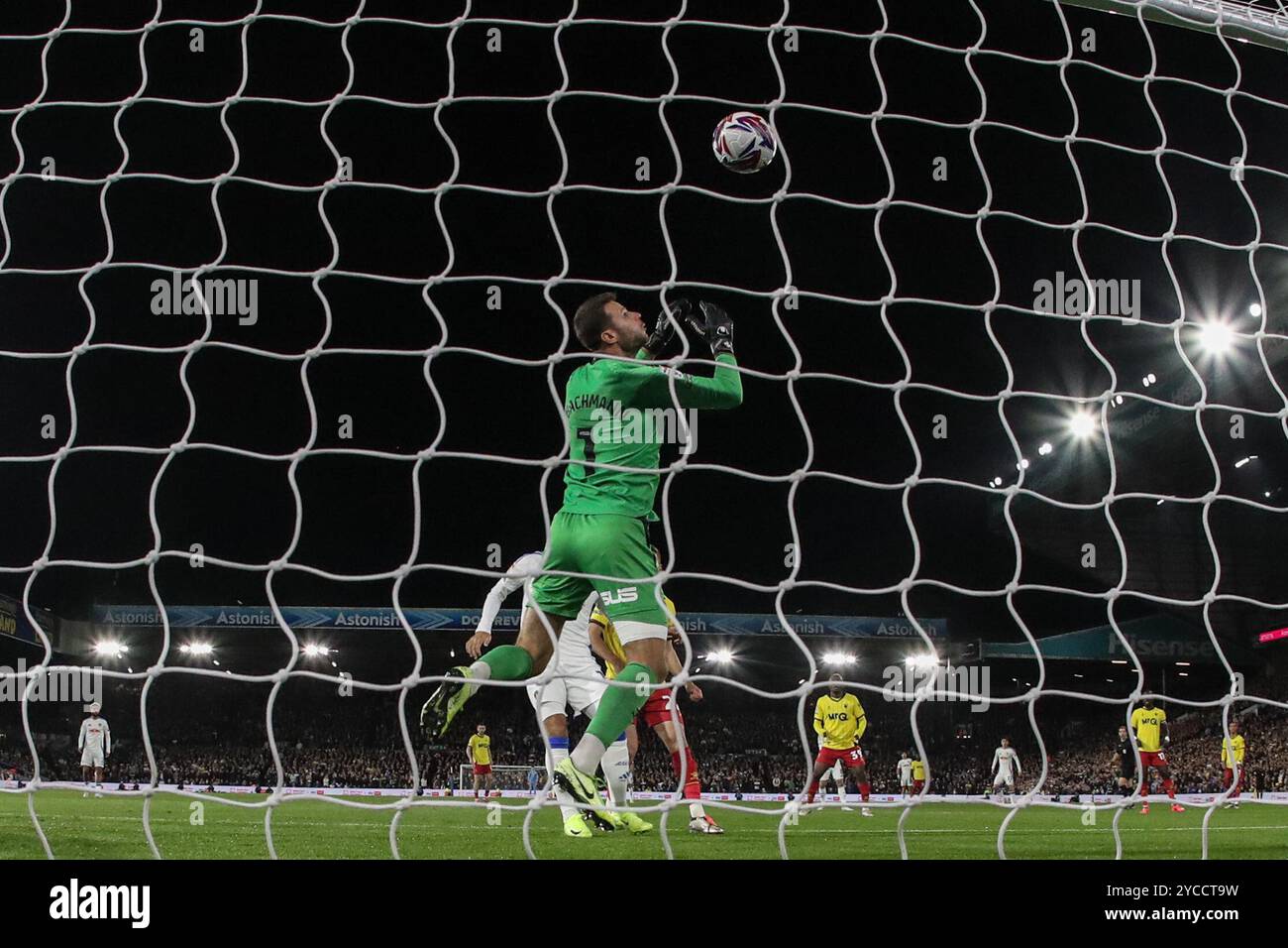 Leeds, UK. 22nd Oct, 2024. Largie Ramazani of Leeds United scores to make it 1-0 during the Sky Bet Championship match Leeds United vs Watford at Elland Road, Leeds, United Kingdom, 22nd October 2024 (Photo by Alfie Cosgrove/News Images) in Leeds, United Kingdom on 10/22/2024. (Photo by Alfie Cosgrove/News Images/Sipa USA) Credit: Sipa USA/Alamy Live News Stock Photo