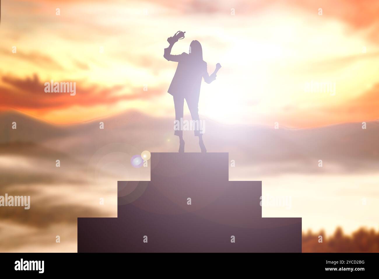 Podium winner silhouette hi-res stock photography and images - Alamy