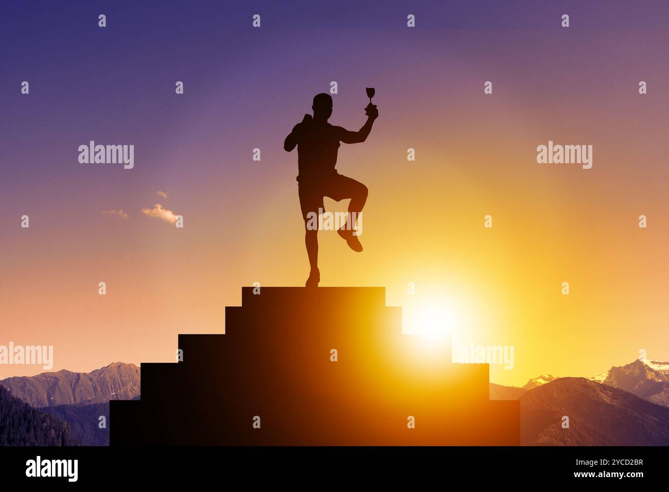 Podium winner silhouette hi-res stock photography and images - Alamy